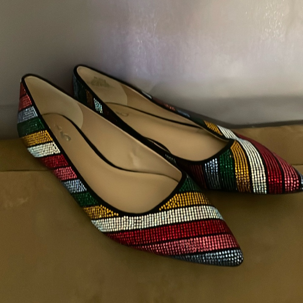 Multi stripe rhinestone flats from Mix No. 6.
